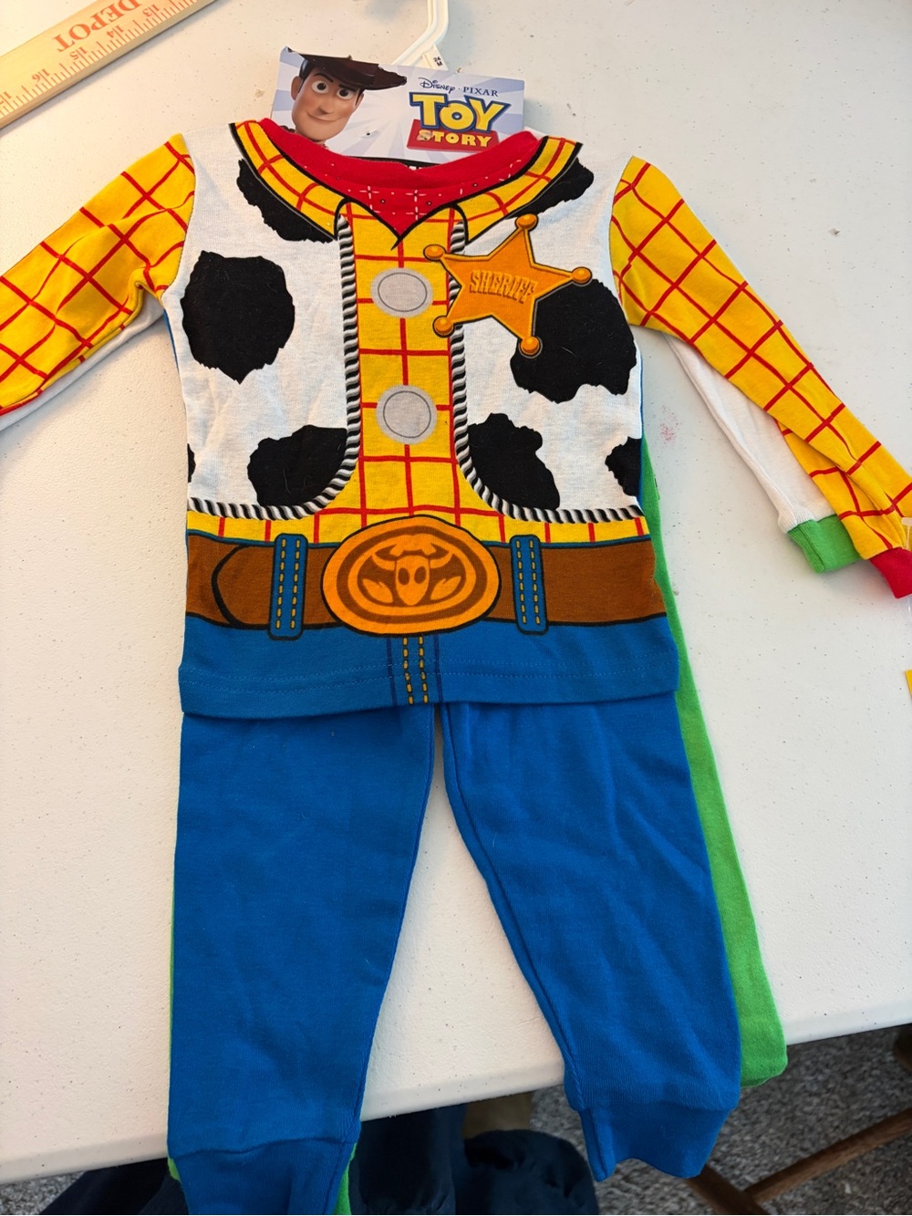 Disney Toy Story Woody Kids pajama Set - Yellow, Blue, Brown